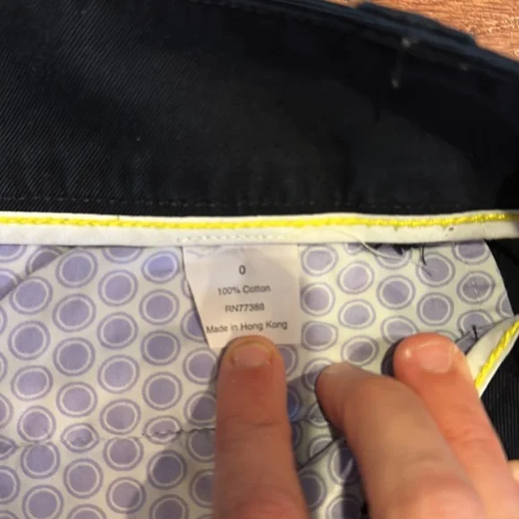 J Crew Favorite Fit size 0 Classic Twill Chino cropped navy pants - Picture 4 of 6